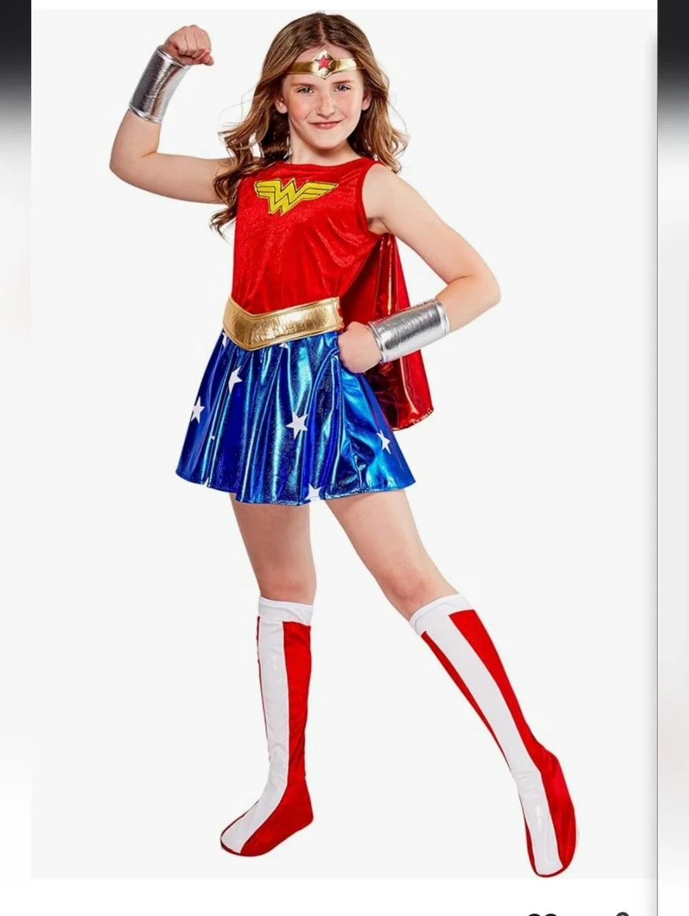 Wonder Woman Kids Red & Blue Superhero Costume